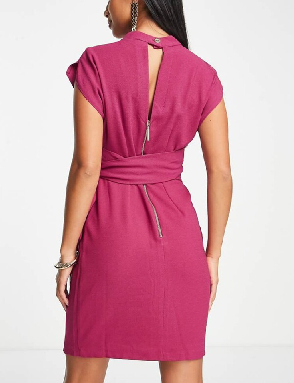Rochie scurta Closet London, magenta - 1 | YEO