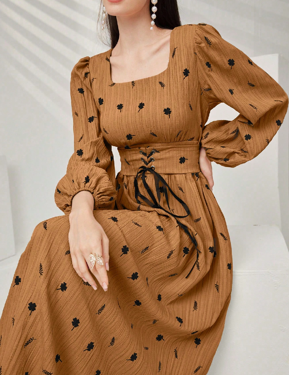 Rochie lunga SHEIN, maro - 1 | YEO