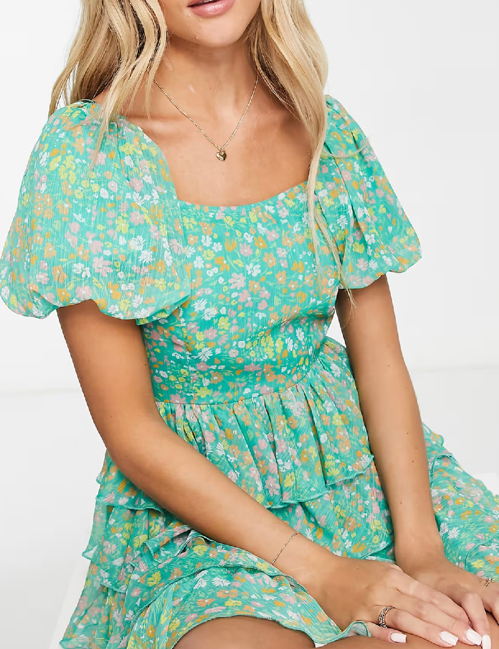 Rochie scurta Miss Selfridge, verde - 1 | YEO