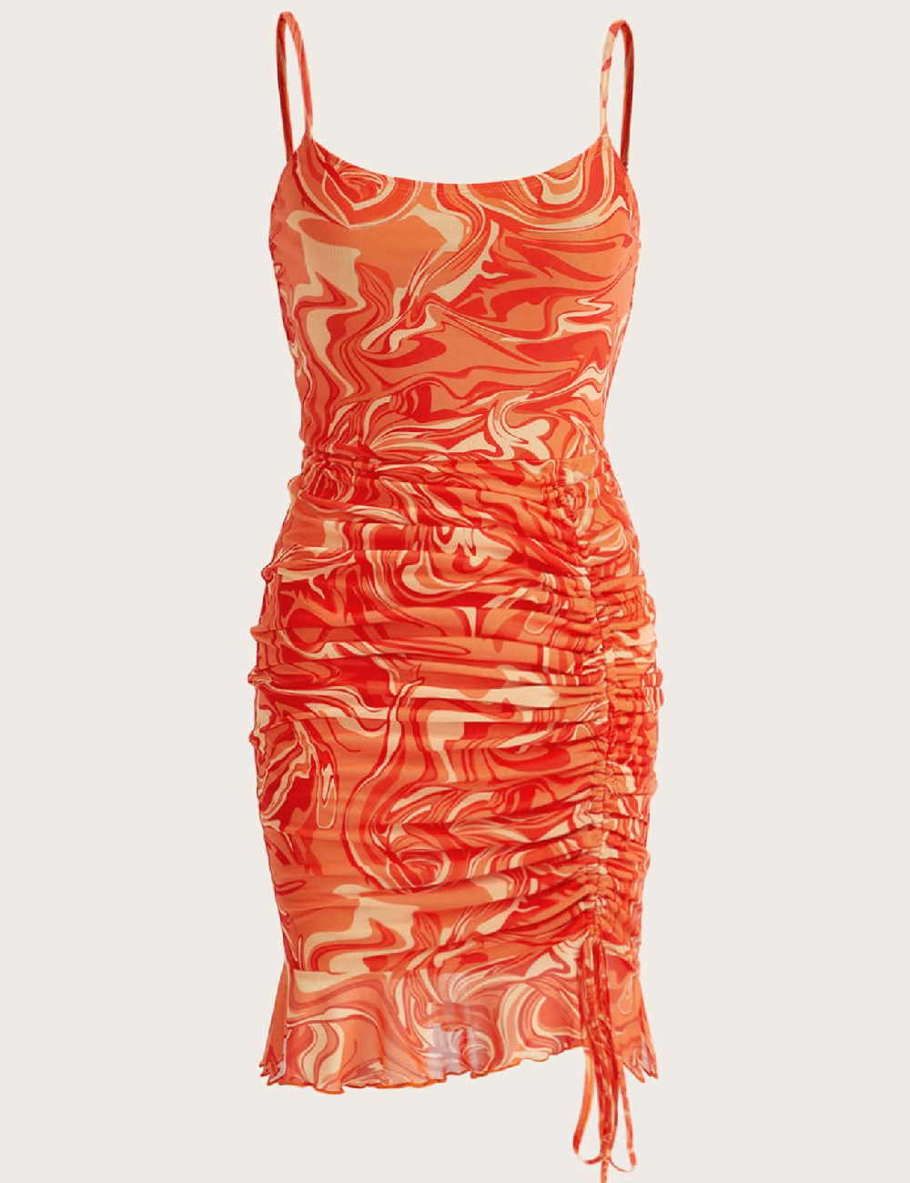 Rochie scurta SHEIN, portocaliu