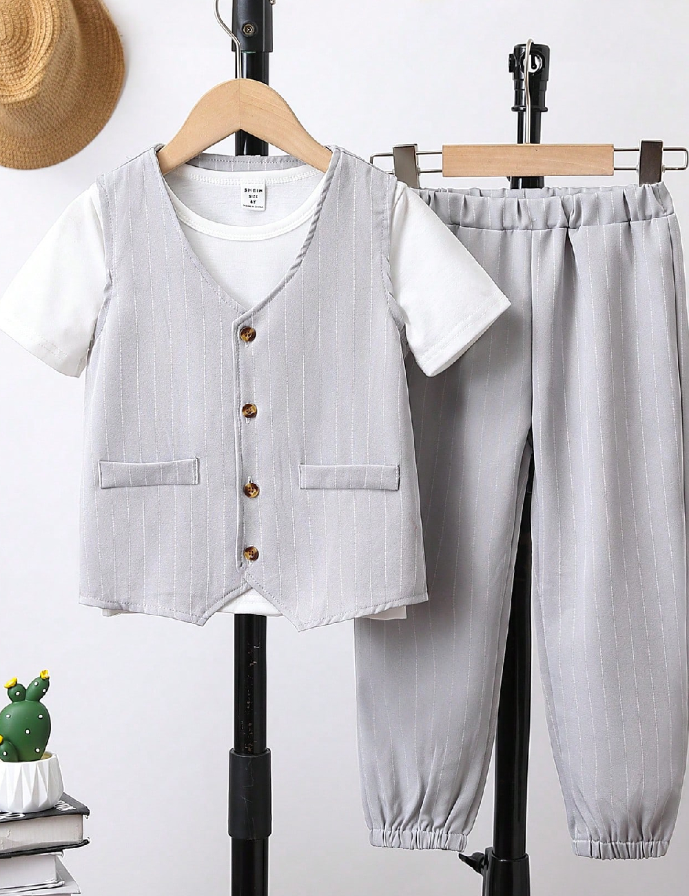 Costum Shein Kids, gri