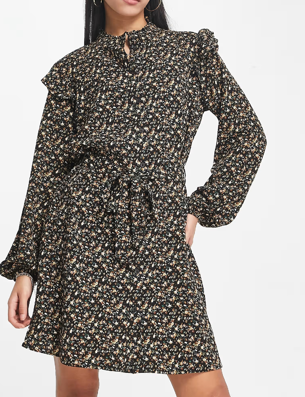 Rochie scurta Jacqueline de Yong, floral print