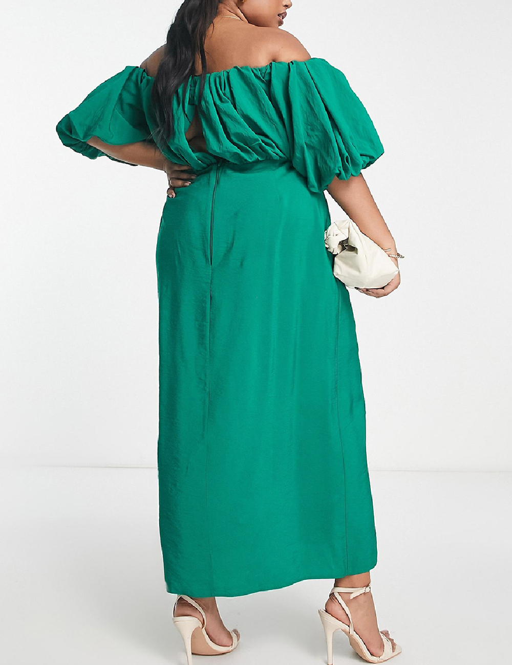 Rochie lunga ASOS Curve, verde - 1 | YEO