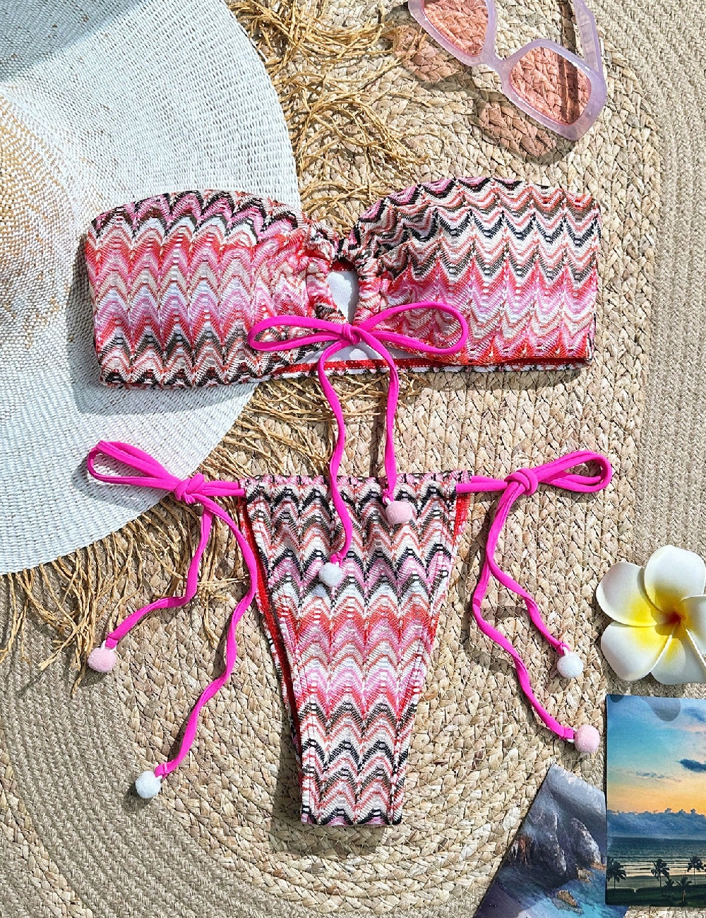 Costum de baie SHEIN, roz