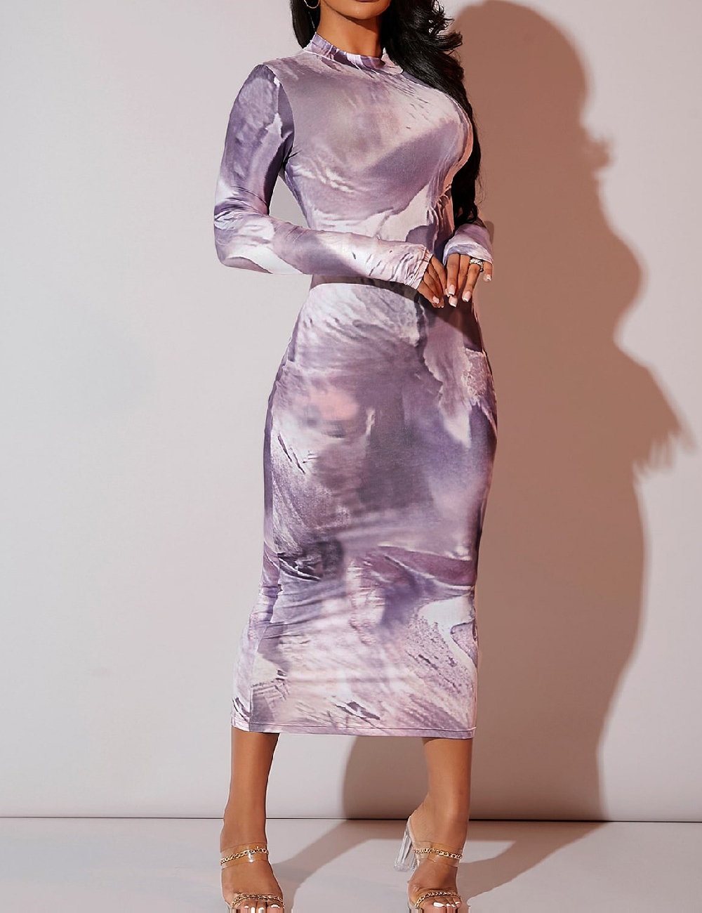 Rochie medie SHEIN, mov