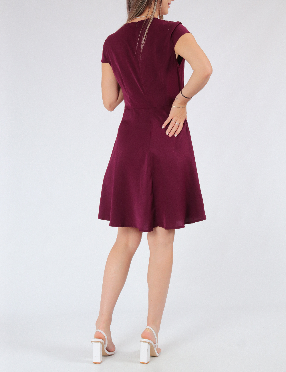 Rochie scurta SHEIN, grena - 1 | YEO