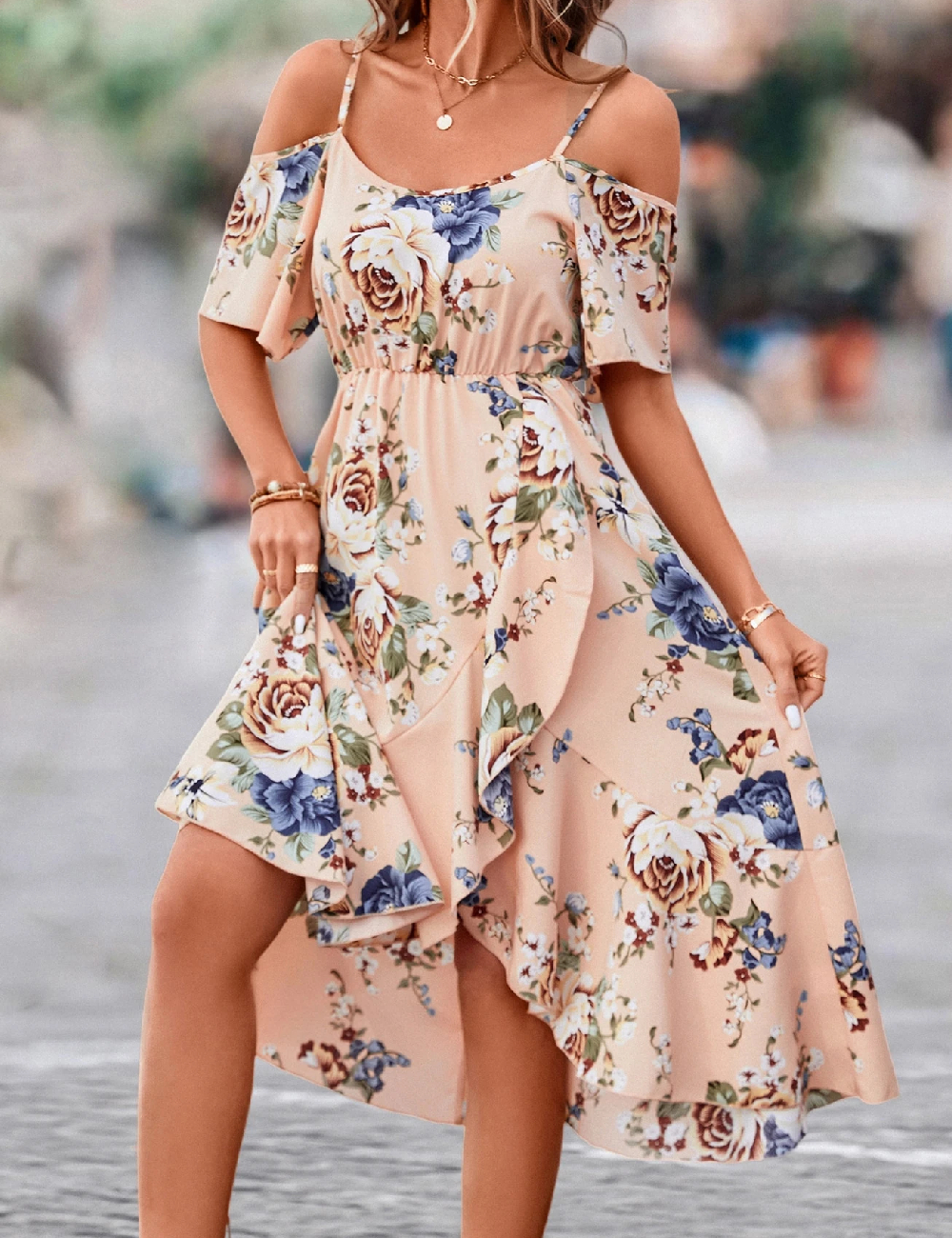 Rochie medie SHEIN, crem - 1 | YEO