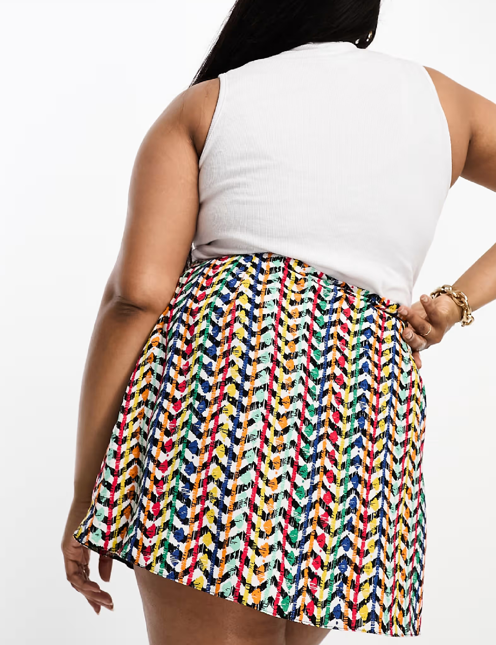 Fusta ASOS Curve, mix culori - 1 | YEO