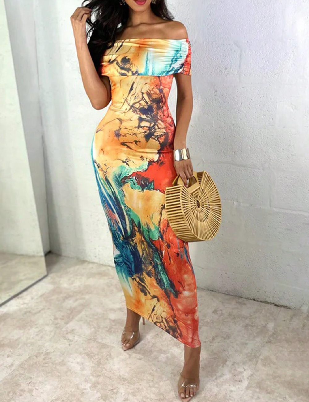 Rochie lunga SHEIN, mix culori