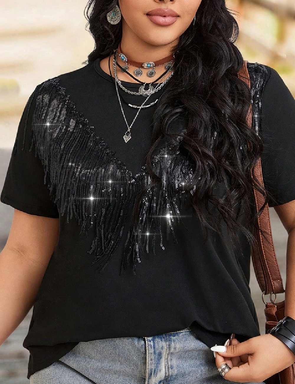 Tricou SHEIN CURVE, negru