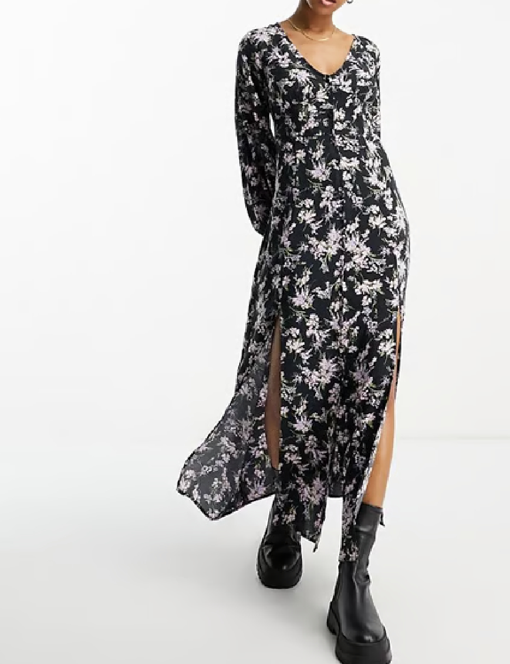 Rochie lunga Miss Selfridge, negru