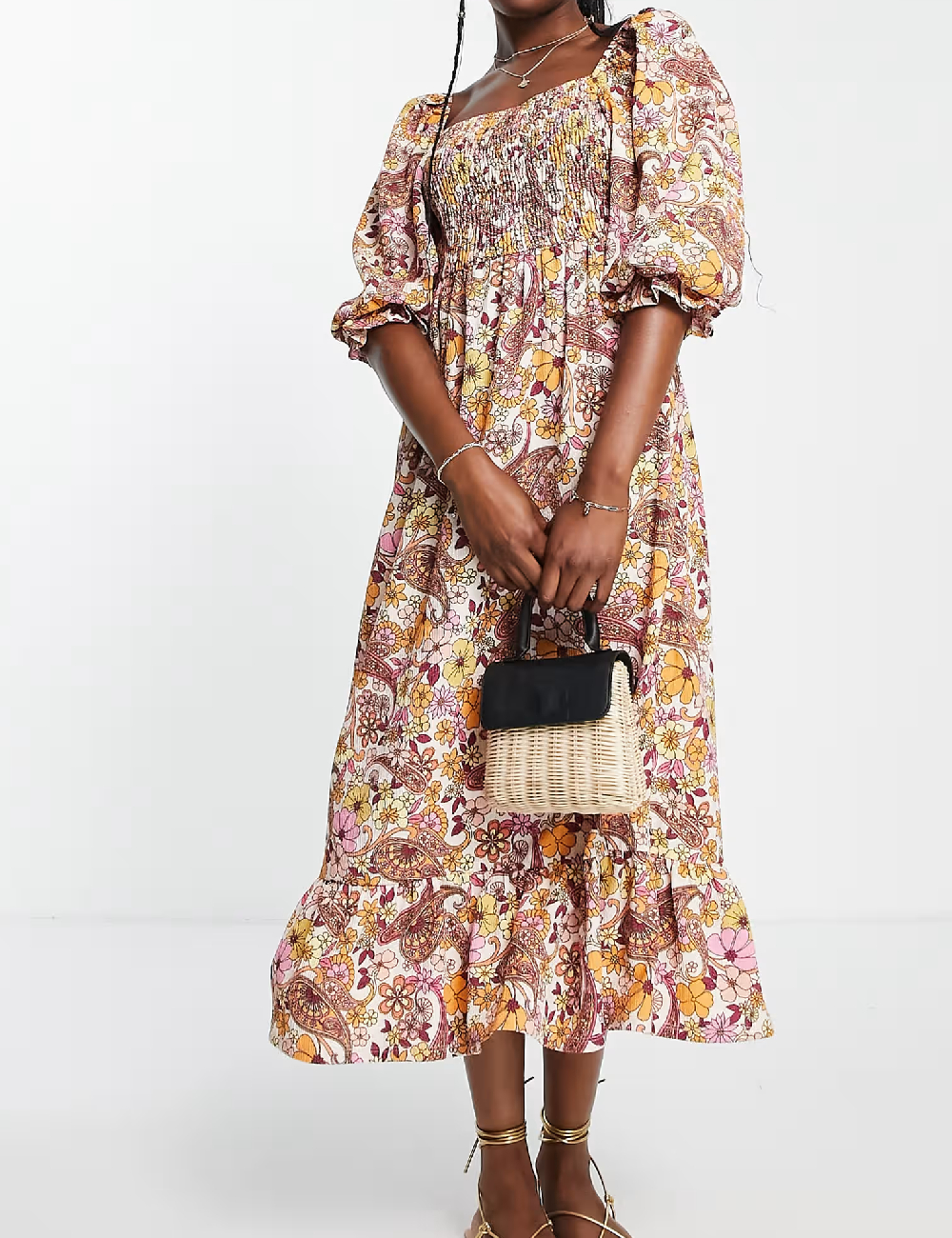 Rochie medie Miss Selfridge, floral print