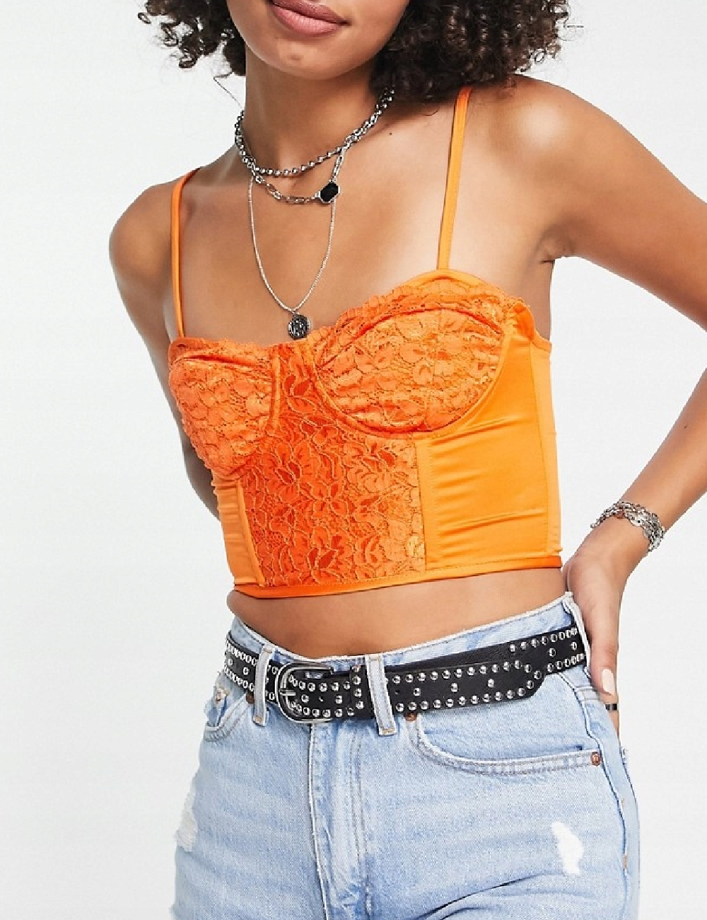 Corset Reclaimed Vintage, portocaliu