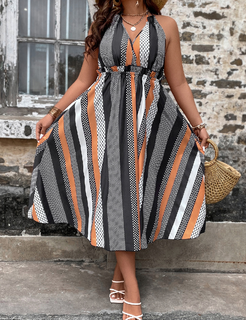 Rochie medie SHEIN CURVE, negru