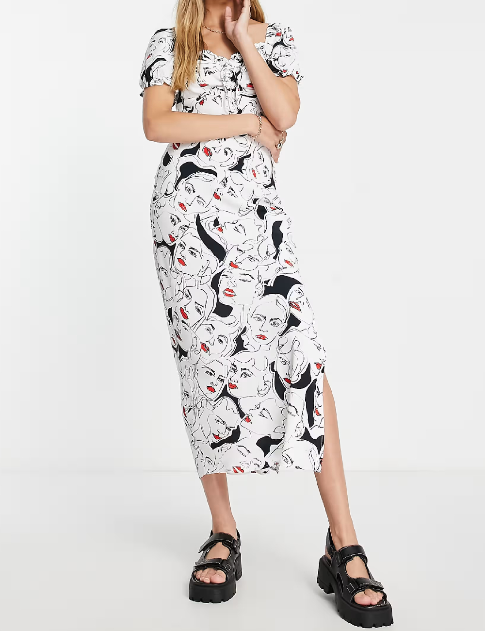 Rochie lunga Top Shop, alb - 1 | YEO
