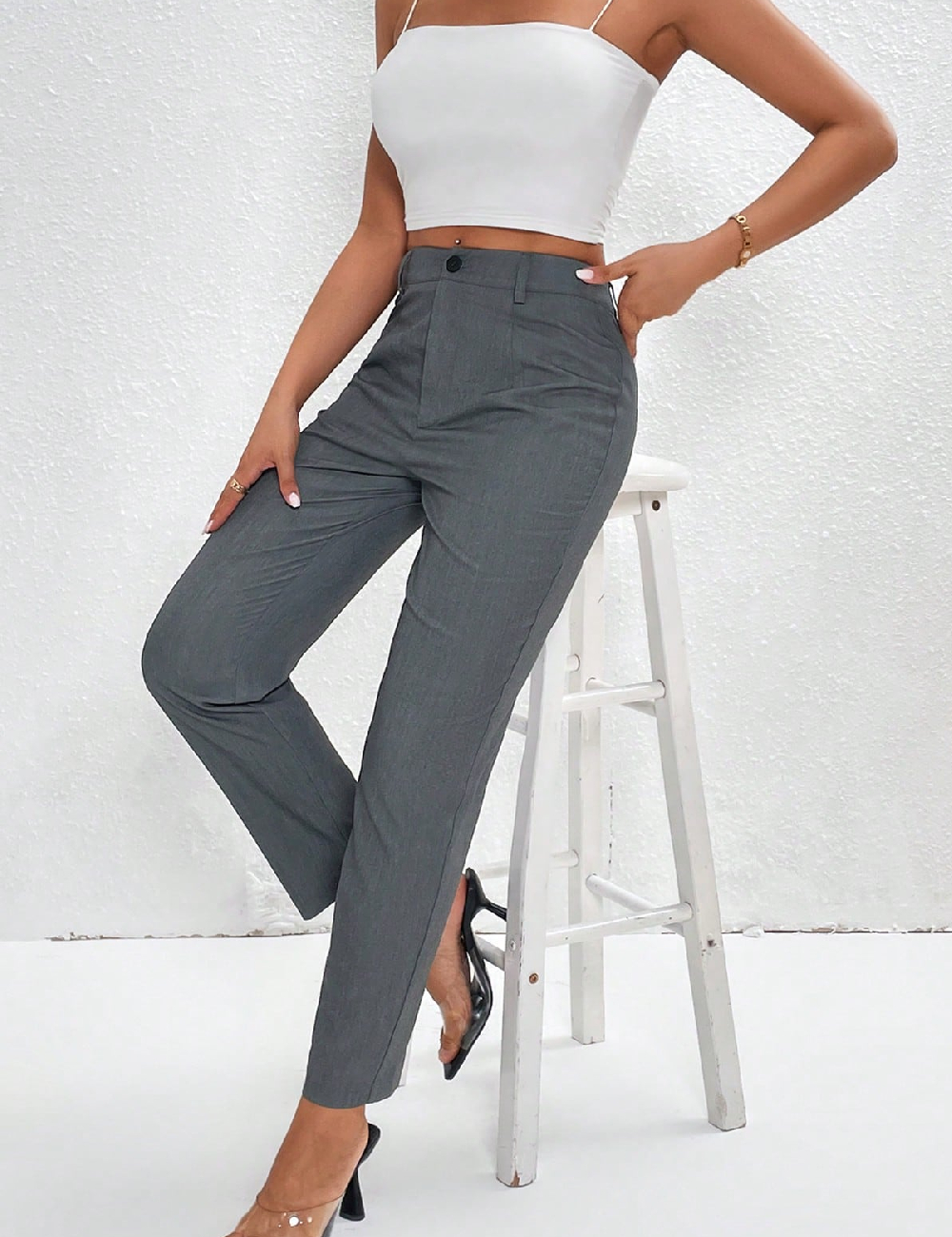 Pantaloni SHEIN, gri