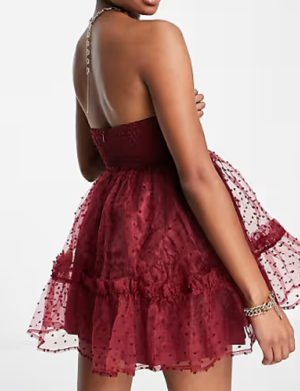 Rochie scurta Jaded Rose, visiniu - 1 | YEO