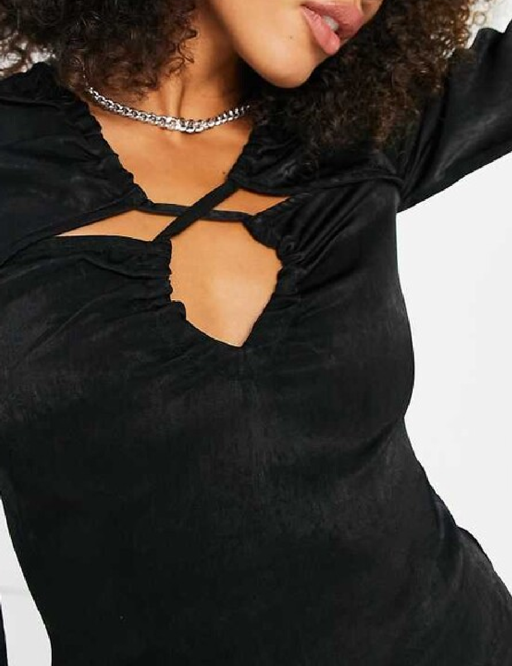 Rochie medie Violet Romance, negru - 1 | YEO