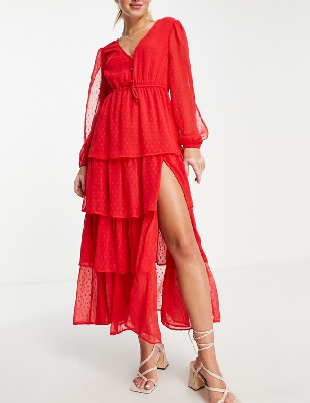 Rochie lunga Miss Selfridge, rosu - 1 | YEO