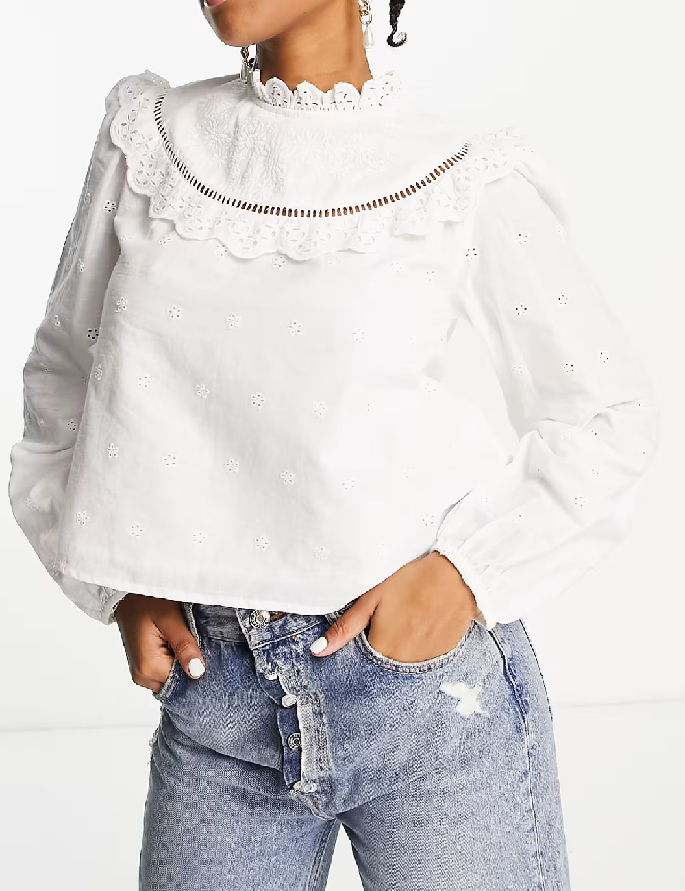 Bluza Miss Selfridge, alb