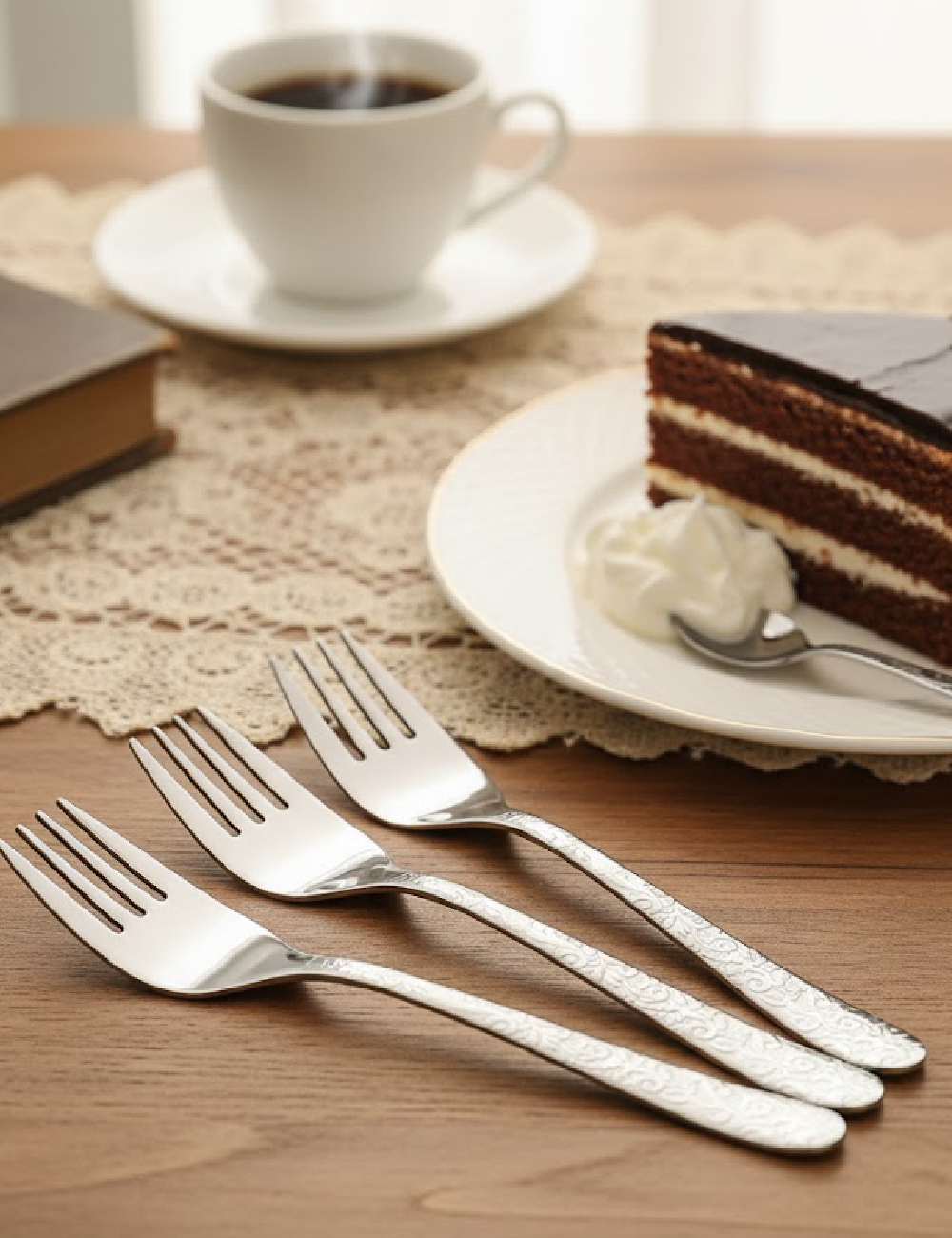 Set furculite pentru desert Zd Trading, argintiu