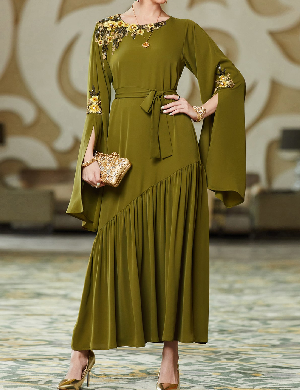 Rochie lunga SHEIN, verde