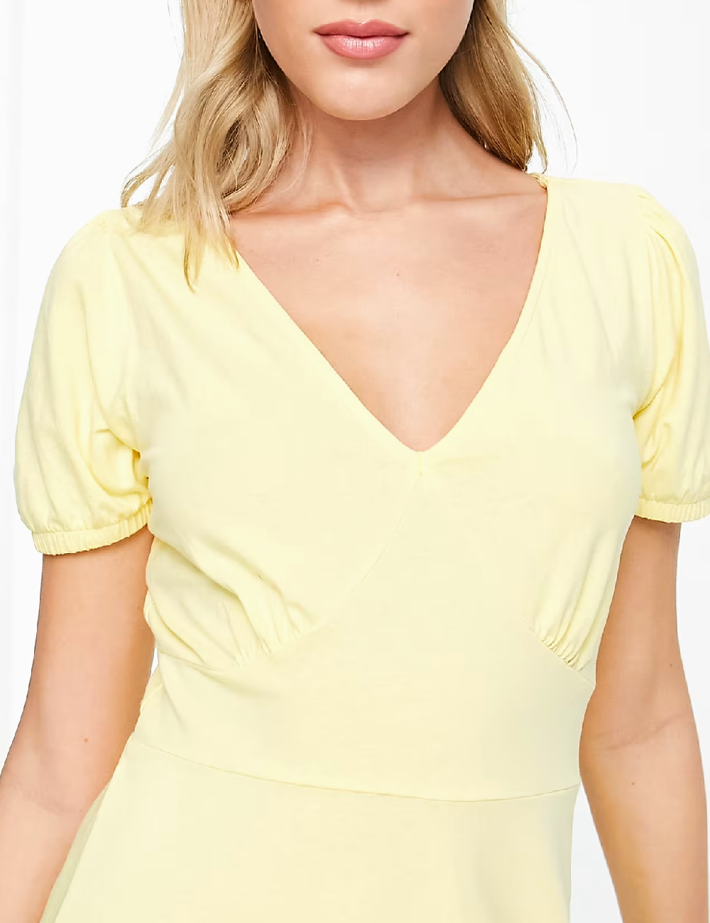 Rochie scurta Pieces, galben - 1 | YEO