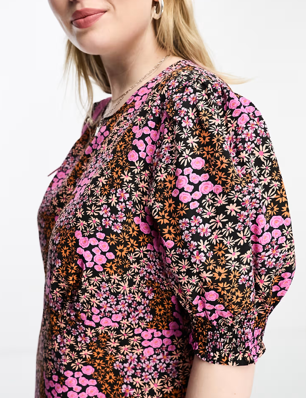 Rochie medie Simply Be Plus Size, floral print - 1 | YEO
