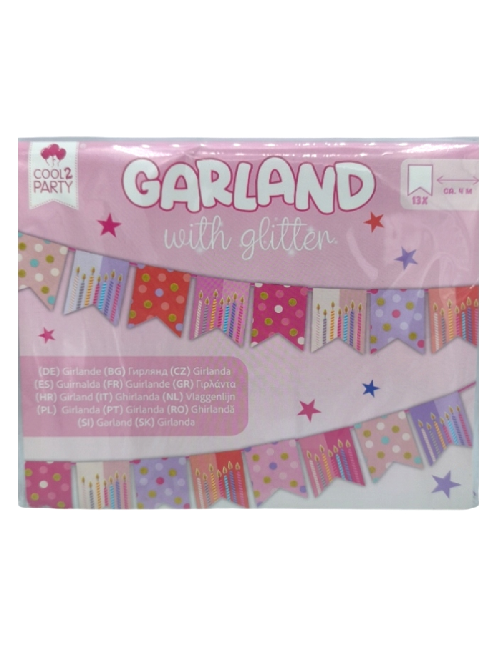 Ghirlanda pentru petrecere Cool 2 Party, roz