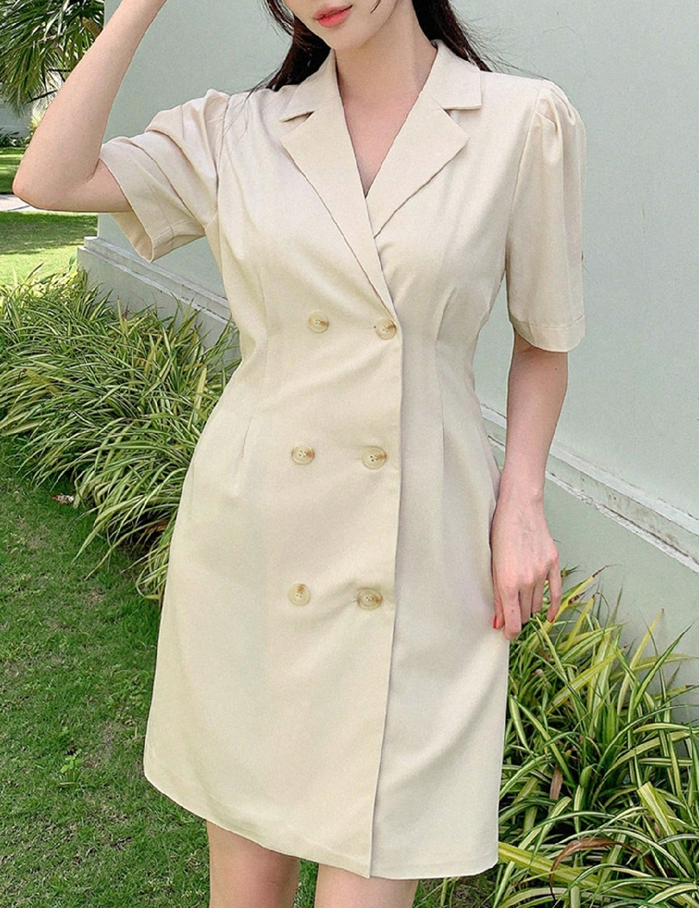 Rochie scurta Dazy, crem