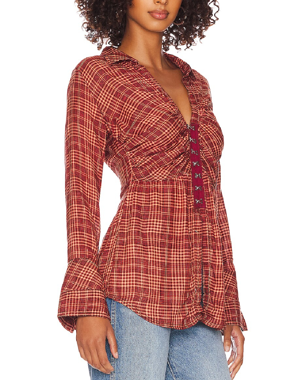 Camasa Free People, rosu - 1 | YEO