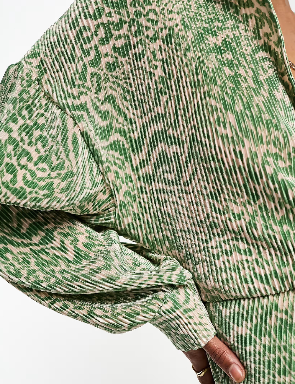 Rochie medie ASOS, verde - 1 | YEO