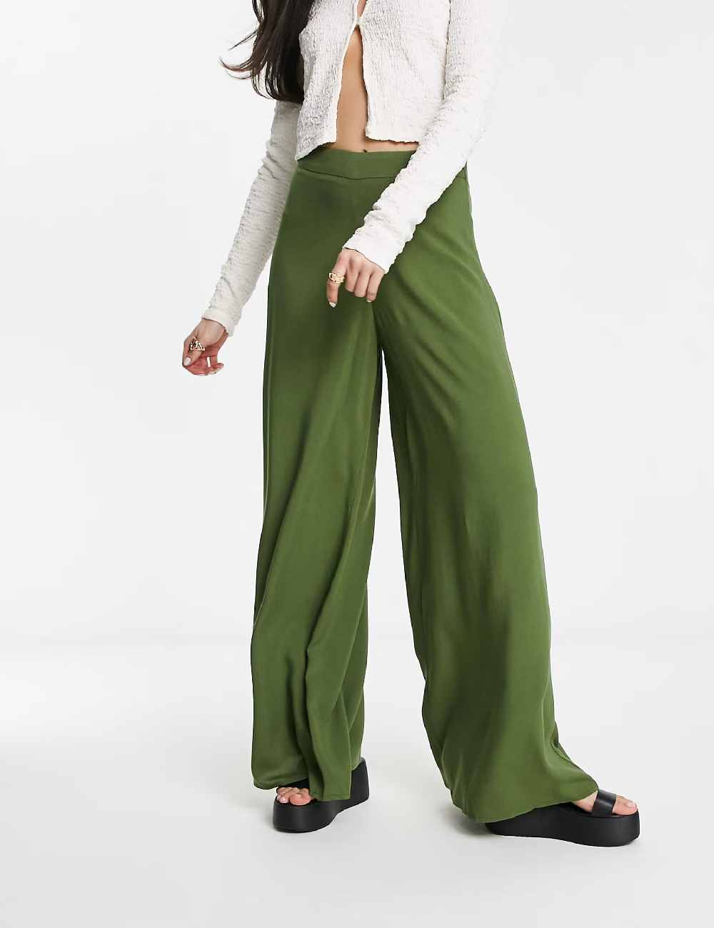 Pantaloni ASOS, verde - 1 | YEO
