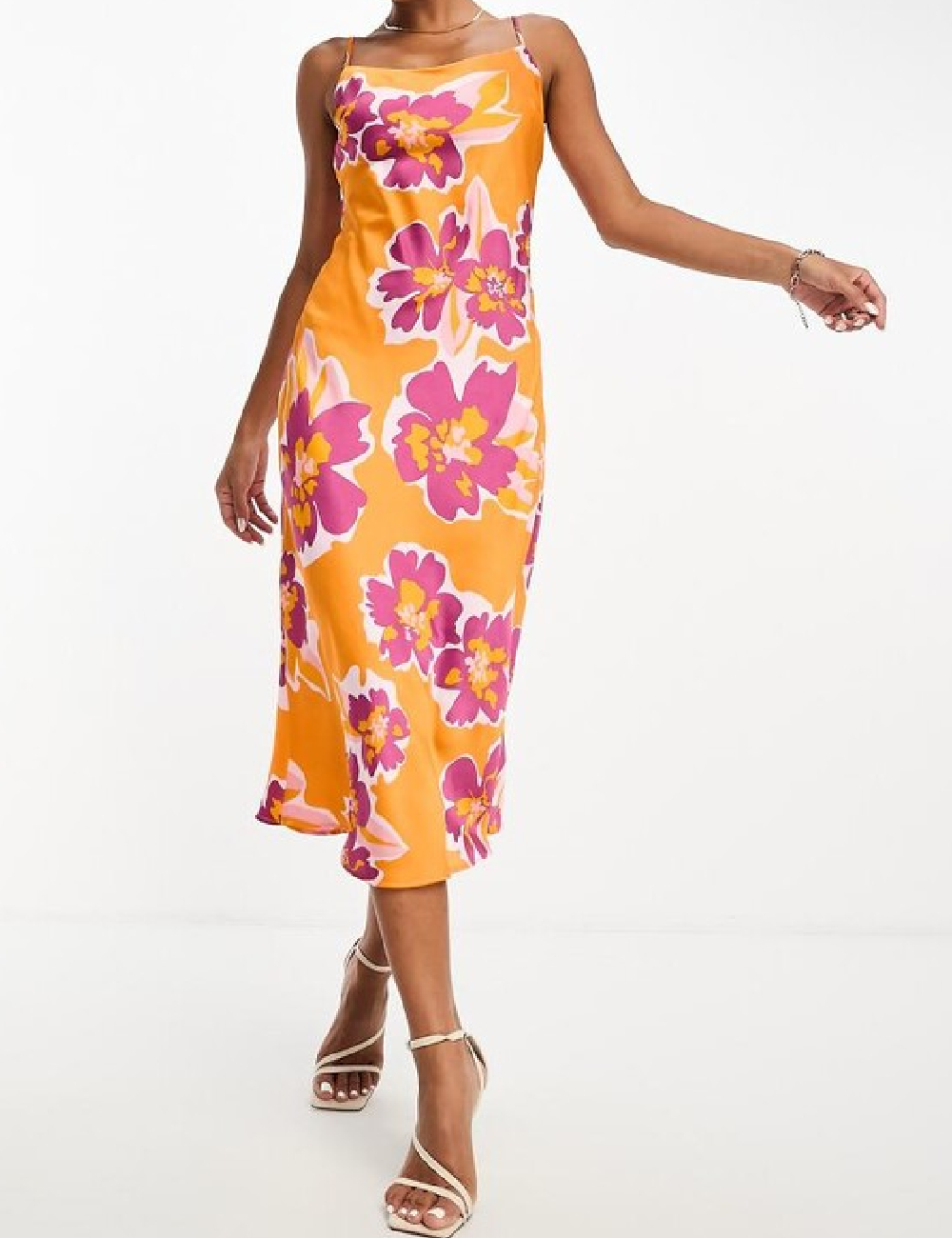 Rochie medie Lola May, portocaliu