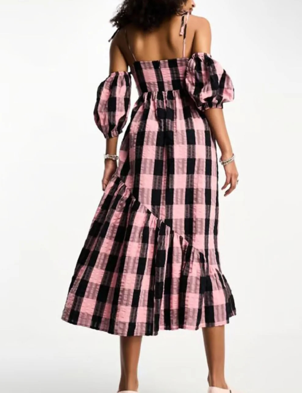 Rochie medie COLLUSION, negru/roz - 1 | YEO