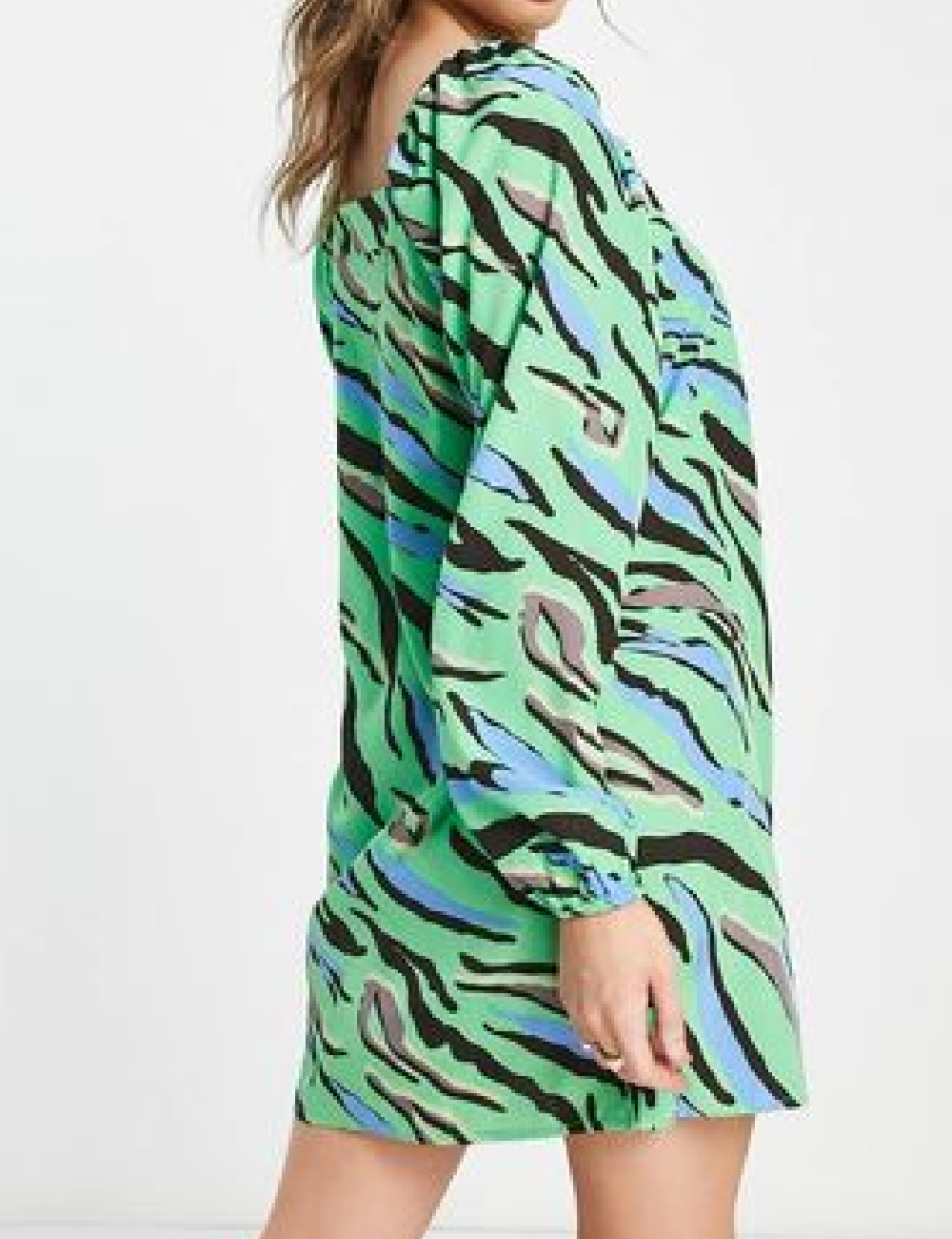 Rochie scurta Pieces, verde - 1 | YEO