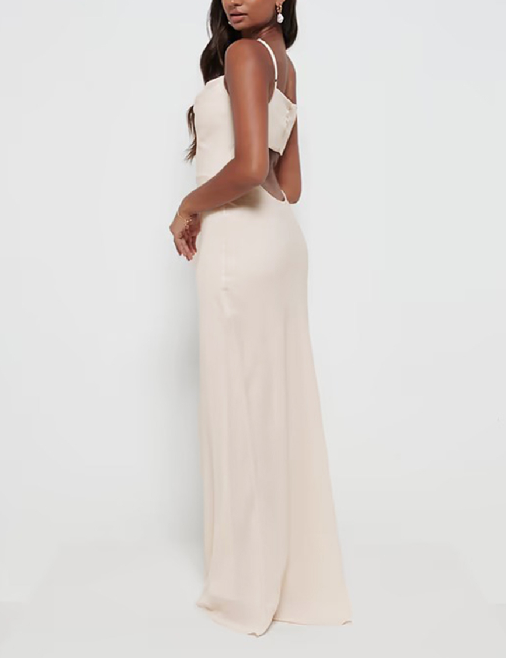 Rochie lunga Pretty Lavish, crem - 1 | YEO