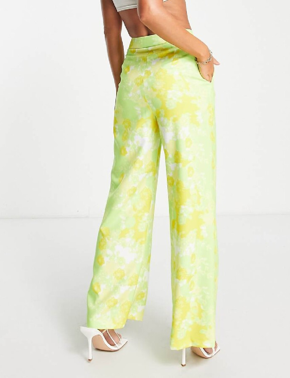 Pantaloni ASOS, verde/galben - 1 | YEO