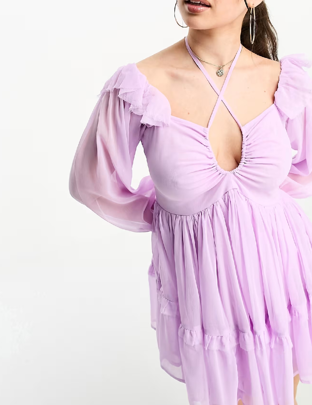 Rochie scurta ASOS, mov - 1 | YEO