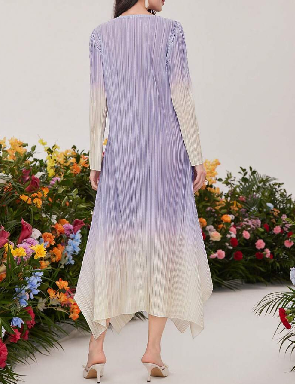 Rochie lunga SHEIN, lila/ecru - 1 | YEO