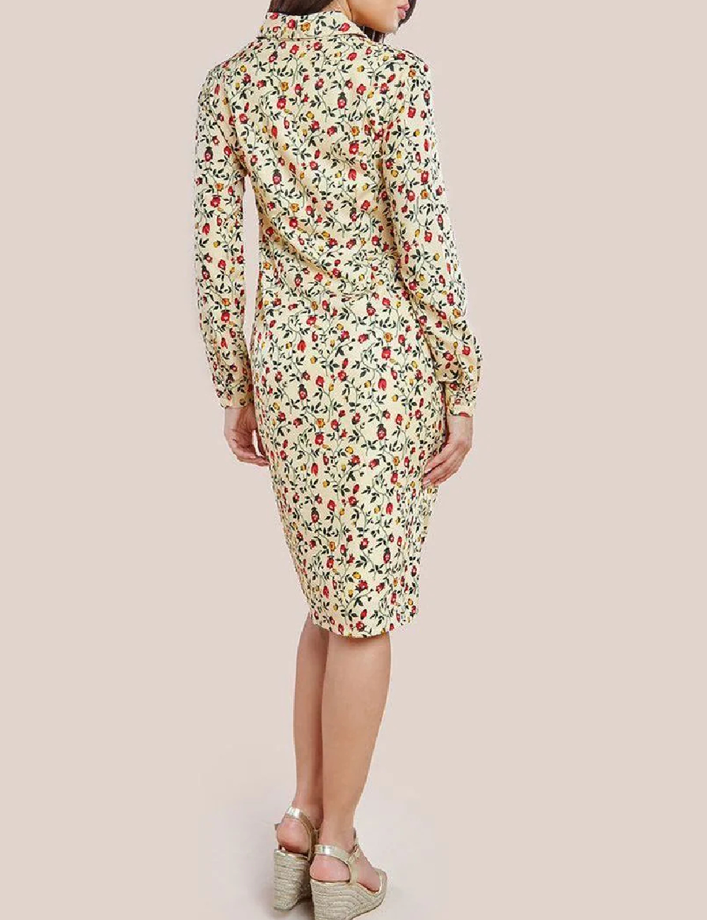 Rochie medie City Goddess, crem - 1 | YEO