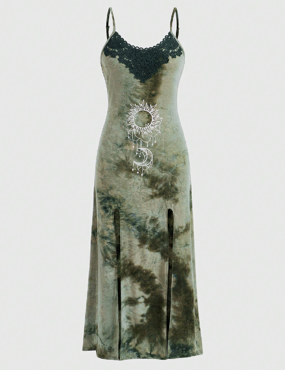 Rochie lunga Romwe, verde
