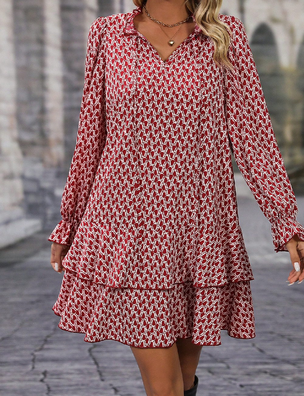 Rochie scurta SHEIN, rosu