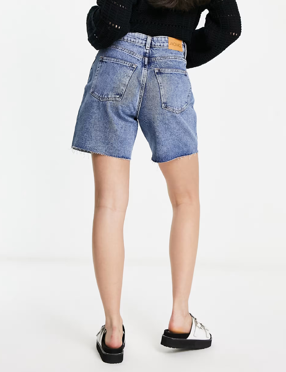 Pantaloni scurti Monki, albastru - 1 | YEO