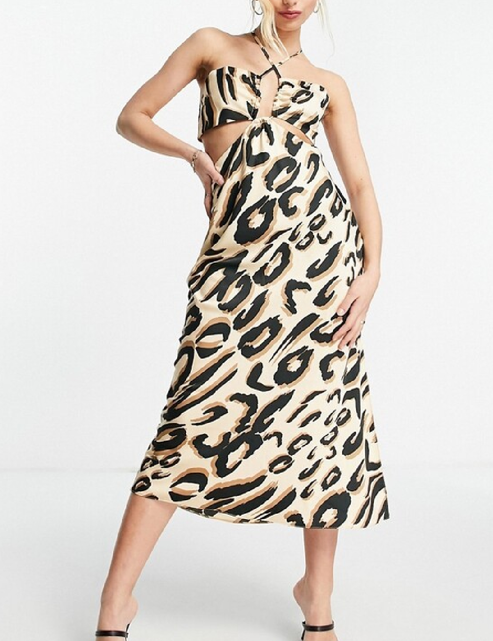Rochie medie Miss Selfridge, animal print - 1 | YEO