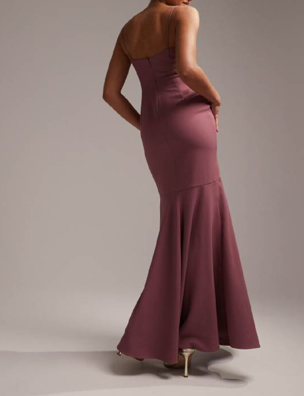 Rochie lunga ASOS, roz pudra inchis - 1 | YEO