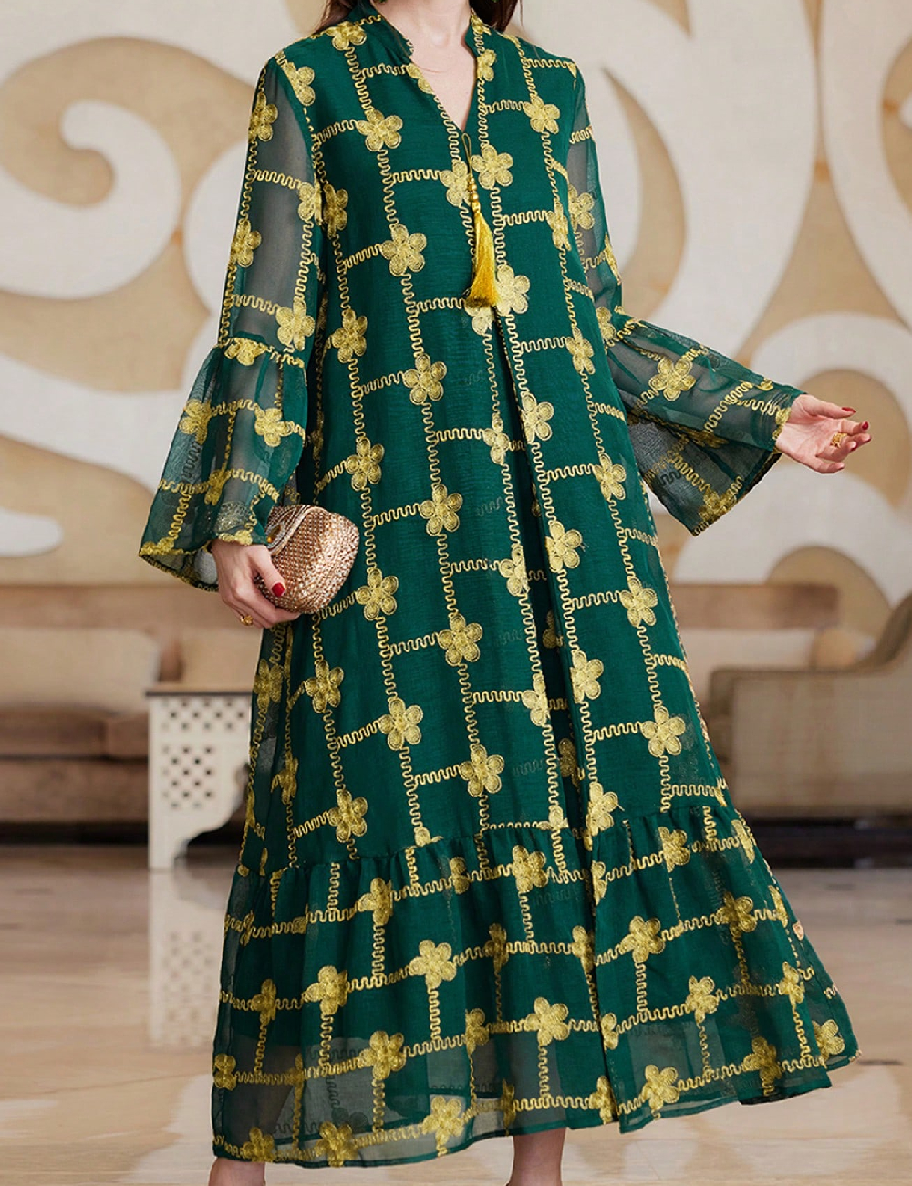 Rochie lunga SHEIN, verde