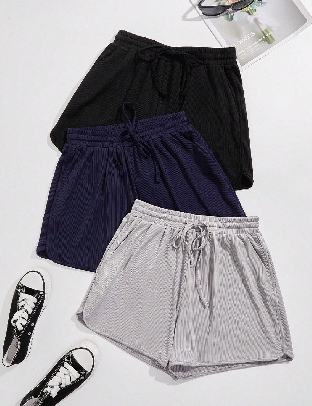 Set Pantaloni scurti 3 perechi SHEIN, mix culori