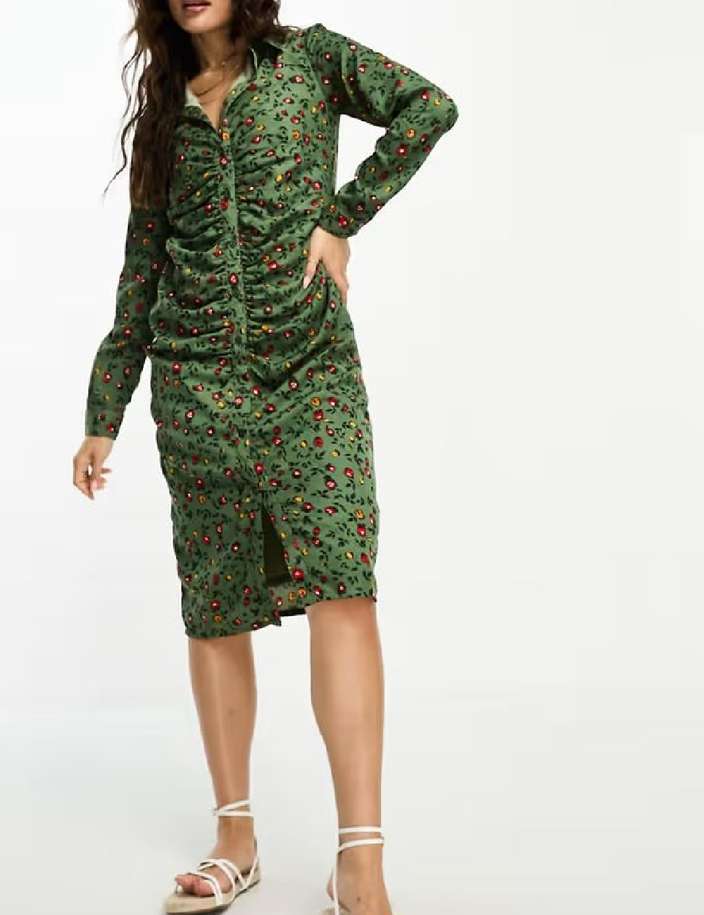 Rochie medie City Goddess, verde