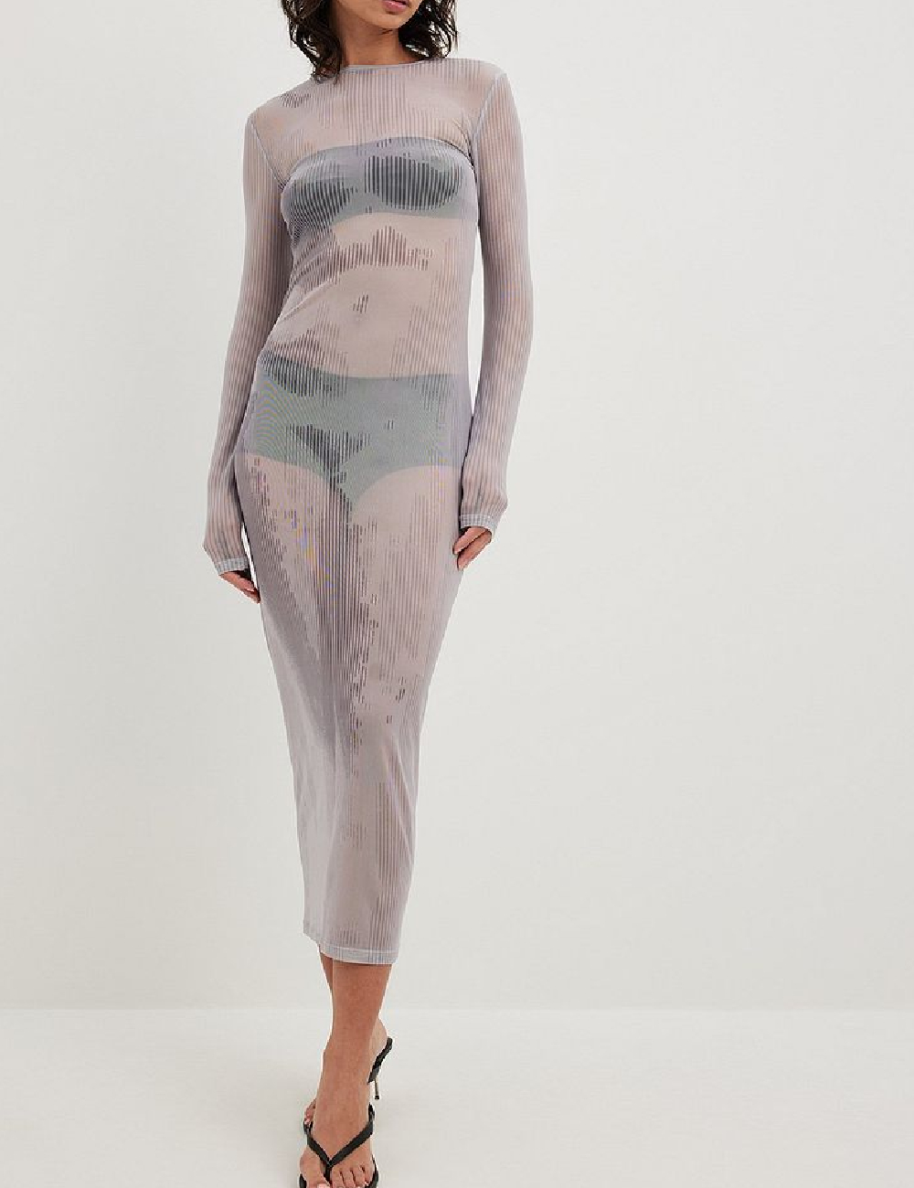 Rochie medie NA-KD, gri